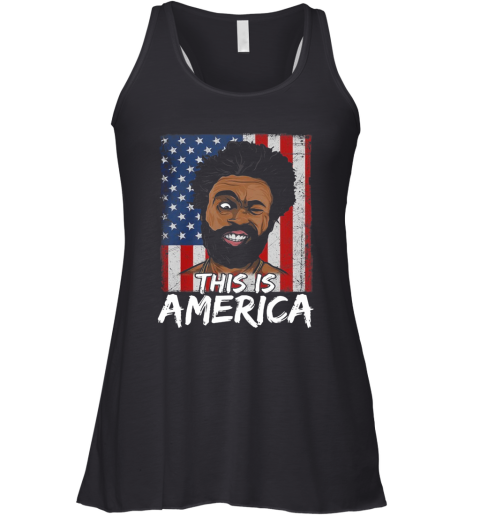 This Is America American Flag Veteran Independence Day Racerback Tank