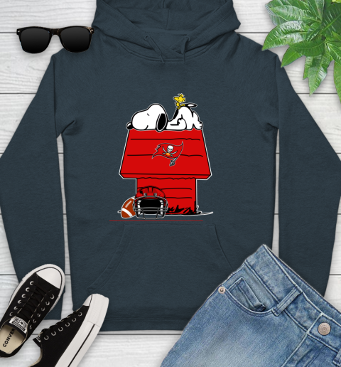 Tampa Bay Buccaneers NFL Football Snoopy Woodstock The Peanuts Movie Youth Hoodie 8