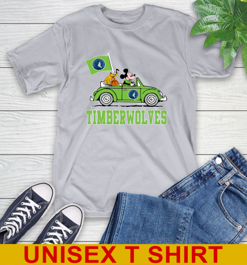 NBA Basketball Minnesota Timberwolves Pluto Mickey Driving Disney Shirt T-Shirt 6