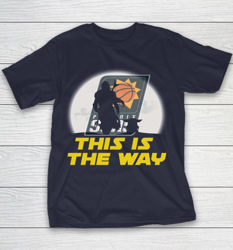 Phoenix Suns NBA Basketball Star Wars Yoda And Mandalorian This Is The Way Youth T-Shirt 2