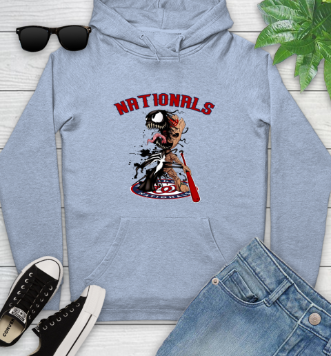 MLB Washington Nationals Baseball Venom Groot Guardians Of The Galaxy Youth Hoodie 10