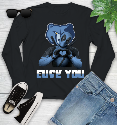 NBA Memphis Grizzlies Deadpool Love You Fuck You Basketball Sports Youth Long Sleeve