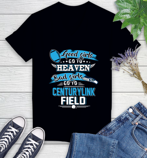 Seattle Seahawks NFL Bad Girls Go To Centurylink Field Shirt Women's V-Neck T-Shirt