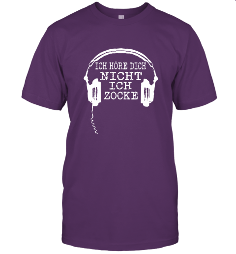 si7x ich hore dich nicht ich zocke headphone jersey t shirt 60 front team purple