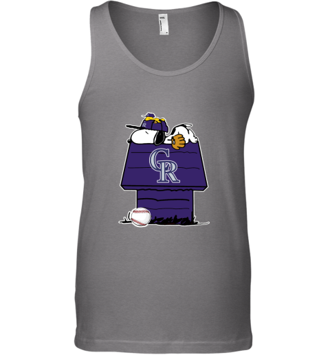 Colorado Rockies Snoopy And Woodstock Resting Together MLB Tank Top