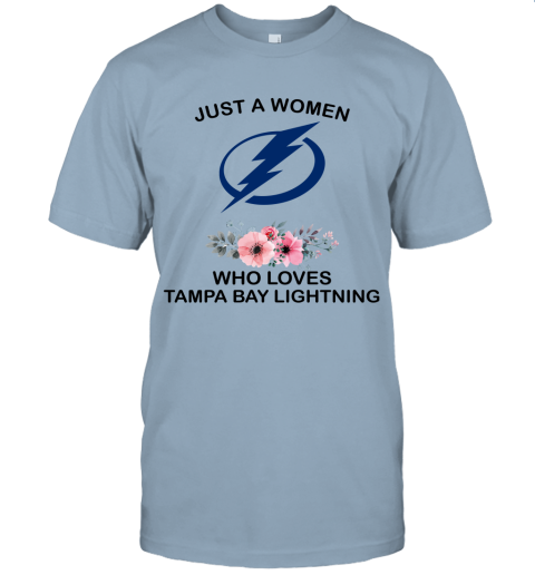 NHL Just A Woman Who Loves Tampa Bay Lightning Hockey Sports Unisex Jersey Tee