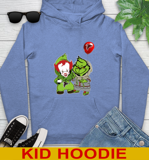 Atlanta Falcons Baby Pennywise Grinch Christmas NFL Football Youth Hoodie 12