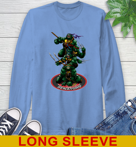 NHL Hockey Ottawa Senators Teenage Mutant Ninja Turtles Shirt Long Sleeve T-Shirt 11