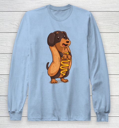 Wiener Dog Hotdog Bun Dachshund Funny Foodie Gift Hot Dog Long Sleeve T-Shirt 5