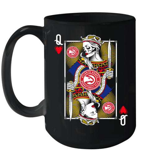 NBA Basketball Atlanta Hawks The Queen Of Hearts Card Shirt Ceramic Mug 15oz