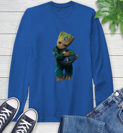 NBA Groot Guardians Of The Galaxy Basketball Sports Minnesota Timberwolves Long Sleeve T-Shirt 9