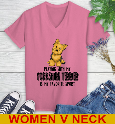 Playing with my yorkshire terrier is my favorite sport 70