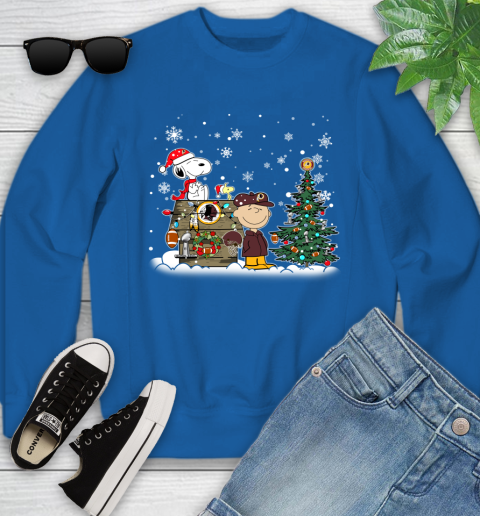 NFL Washington Redskins Snoopy Charlie Brown Christmas Football Super Bowl Sports Youth Sweatshirt 7