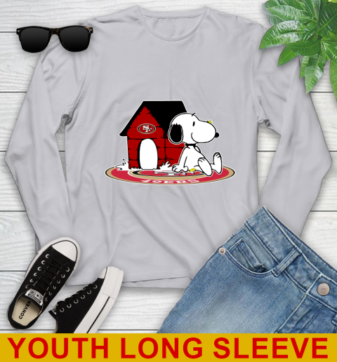 NFL Football San Francisco 49ers Snoopy The Peanuts Movie Shirt Youth Long Sleeve 6