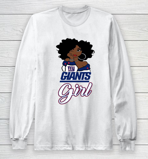 New York Giants Girl NFL Long Sleeve T-Shirt 2