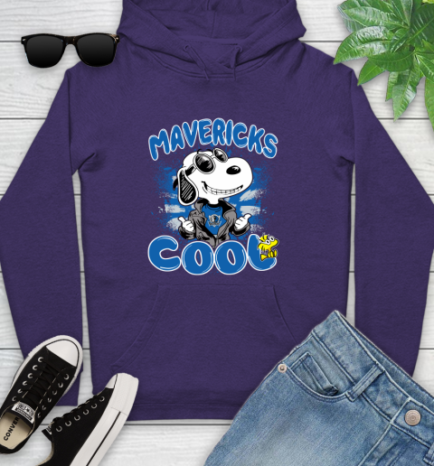 NBA Basketball Dallas Mavericks Cool Snoopy Shirt Youth Hoodie 5