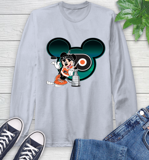 NHL Philadelphia Flyers Stanley Cup Mickey Mouse Disney Hockey T Shirt Long Sleeve T-Shirt 6