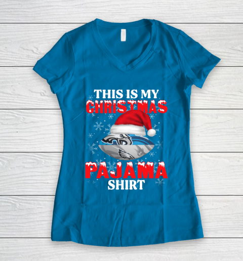 Philadelphia Eagles This Is My Christmas Pajama Shirt NFL Women's V-Neck T-Shirt 5