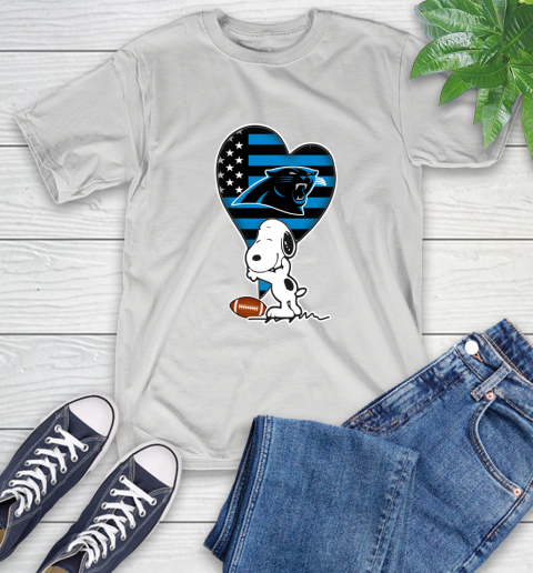 Carolina Panthers NFL Football The Peanuts Movie Adorable Snoopy T-Shirt