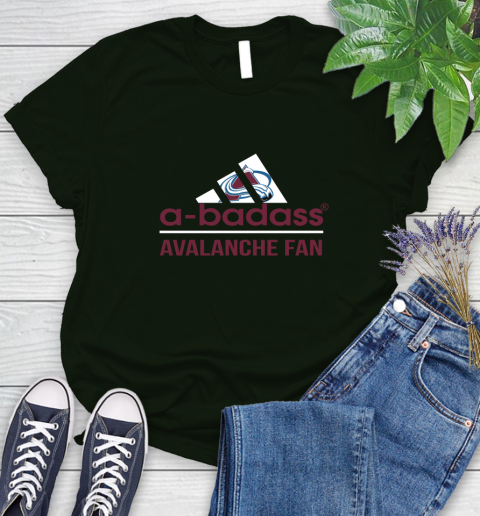 NHL A Badass Colorado Avalanche Fan Adidas Hockey Sports Women's T-Shirt 6
