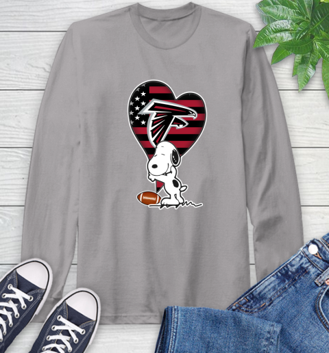 Atlanta Falcons NFL Football The Peanuts Movie Adorable Snoopy Long Sleeve T-Shirt 6