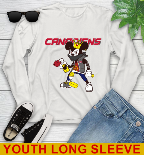 Montreal Canadiens NHL Hockey Mickey Peace Sign Sports Youth Long Sleeve 12