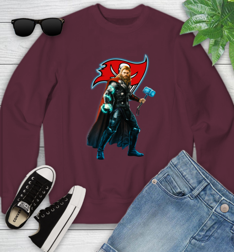 NFL Thor Avengers Endgame Football Tampa Bay Buccaneers Youth Sweatshirt 5