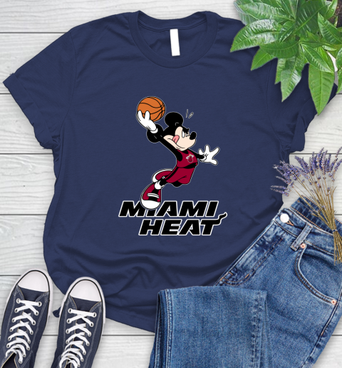 NBA Basketball Miami Heat Cheerful Mickey Mouse Shirt Women's T-Shirt 12