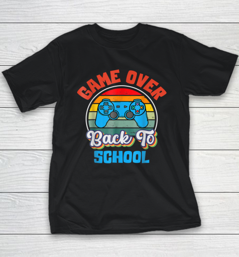 Back to School Funny Game Over Teacher Student Controller Youth T-Shirt