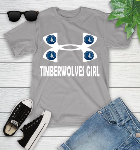 NBA Minnesota Timberwolves Girl Under Armour Basketball Sports Youth T-Shirt 4