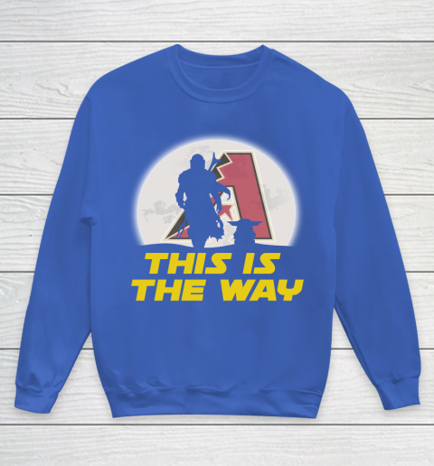 Arizona Diamondbacks MLB Baseball Star Wars Yoda And Mandalorian This Is The Way Youth Sweatshirt 6