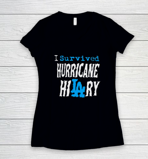 I Survived Hurricane Hilary Women's V-Neck T-Shirt