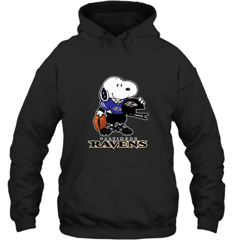 Snoopy A Strong And Proud Baltimore Ravens Player NFL Hoodie