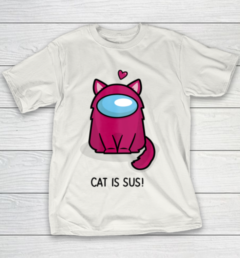 Among Us Game Shirt Cute Cat Astronaut Among me or us Nerdy Girl Gamer Youth T-Shirt