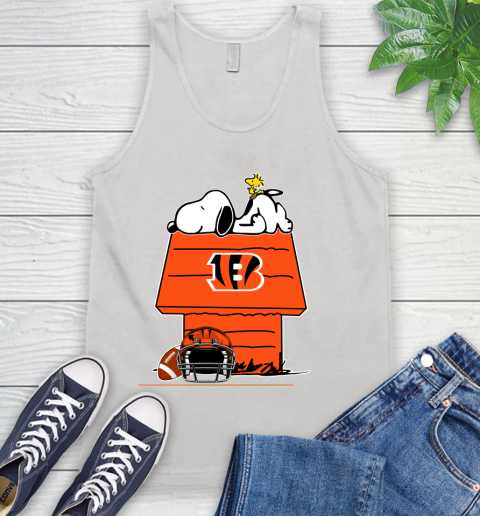 Cincinnati Bengals NFL Football Snoopy Woodstock The Peanuts Movie Tank Top