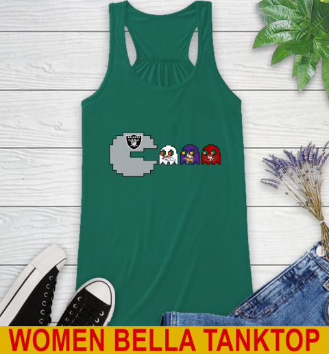 Oakland Raiders NFL Football Pac Man Champion Racerback Tank 7