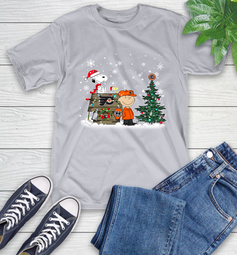 NHL Philadelphia Flyers Snoopy Charlie Brown Woodstock Christmas Stanley Cup Hockey T-Shirt 6