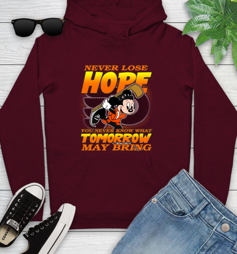 Philadelphia Flyers NHL Hockey ootball Mickey Disney Never Lose Hope Youth Hoodie 7