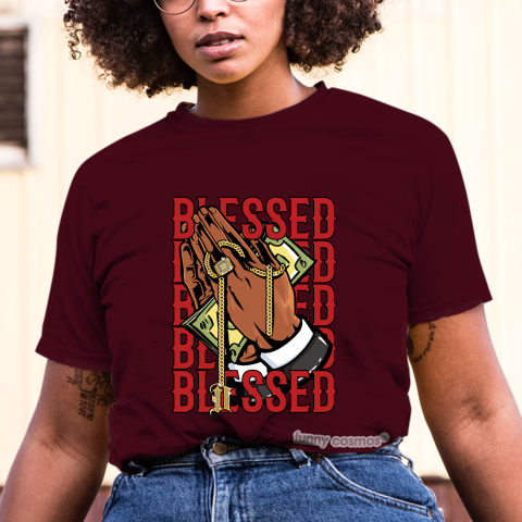 Air Jordan 1 OFF White Chicago matching sneaker tshirt Drake Blessed Red and White Jordan Tshirt