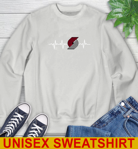 Portland Trail Blazers NBA Basketball Heart Beat Shirt Sweatshirt 5
