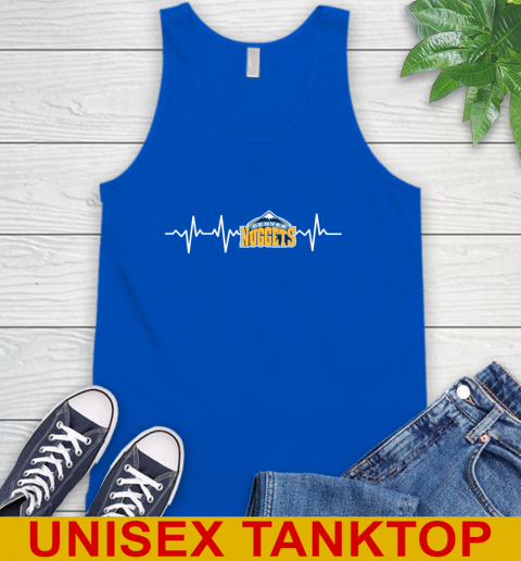 Denver Nuggets NBA Basketball Heart Beat Shirt Tank Top 4
