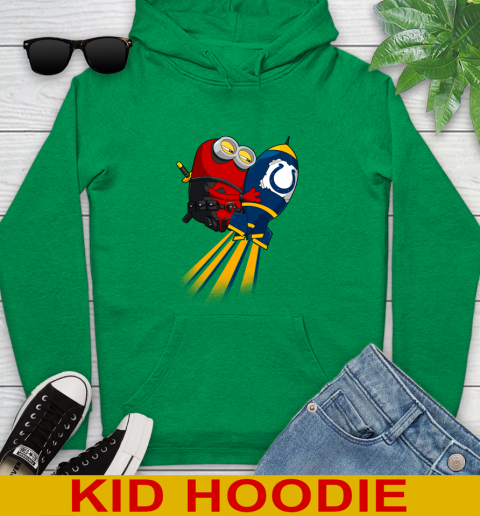 NFL Football Indianapolis Colts Deadpool Minion Marvel Shirt Youth Hoodie 8