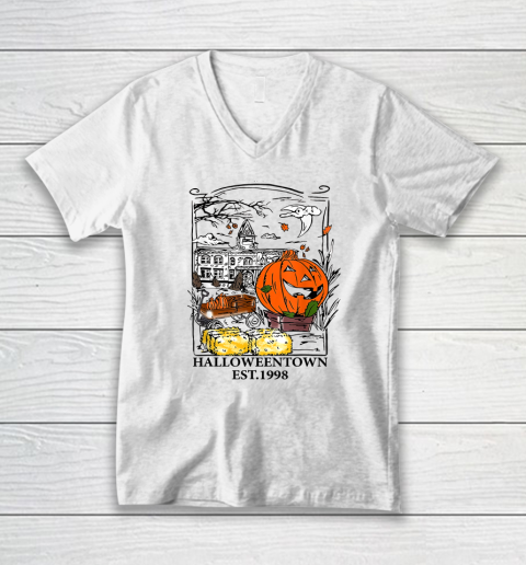 Vintage Halloween Town V-Neck T-Shirt