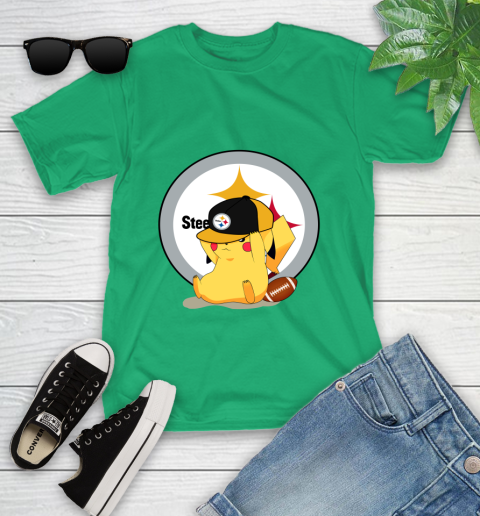 NFL Pikachu Football Sports Pittsburgh Steelers Youth T-Shirt 6