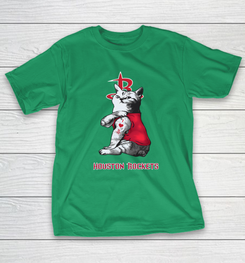 NBA Basketball My Cat Loves Houston Rockets T-Shirt 5