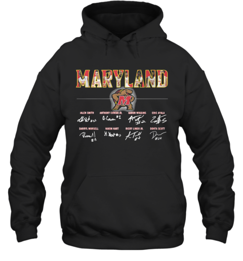 Fathead Maryland Terrapins Football Player Signatures Hoodie