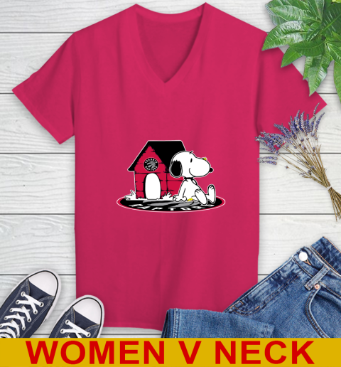 NBA Basketball Toronto Raptors Snoopy The Peanuts Movie Shirt Women's V-Neck T-Shirt 10