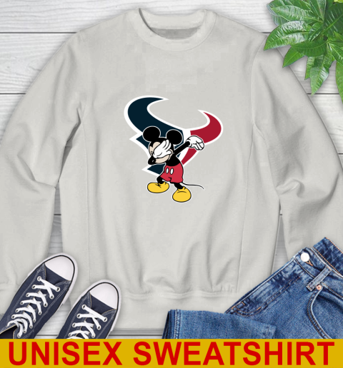 Houston Texans NFL Football Dabbing Mickey Disney Sports Sweatshirt 12