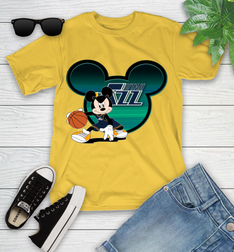 NBA Utah Jazz Mickey Mouse Disney Basketball Youth T-Shirt 8