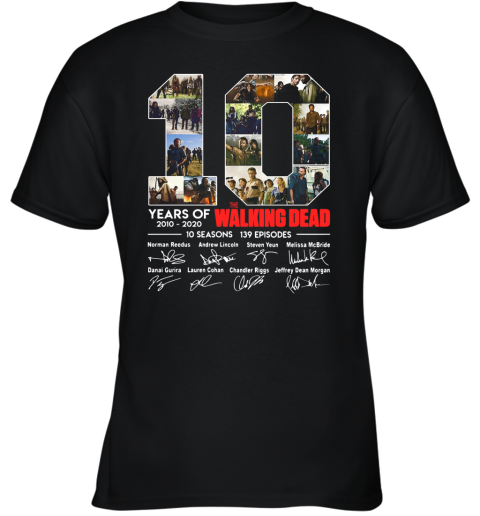 10 Years Of The Walking Dead Signature Youth T-Shirt